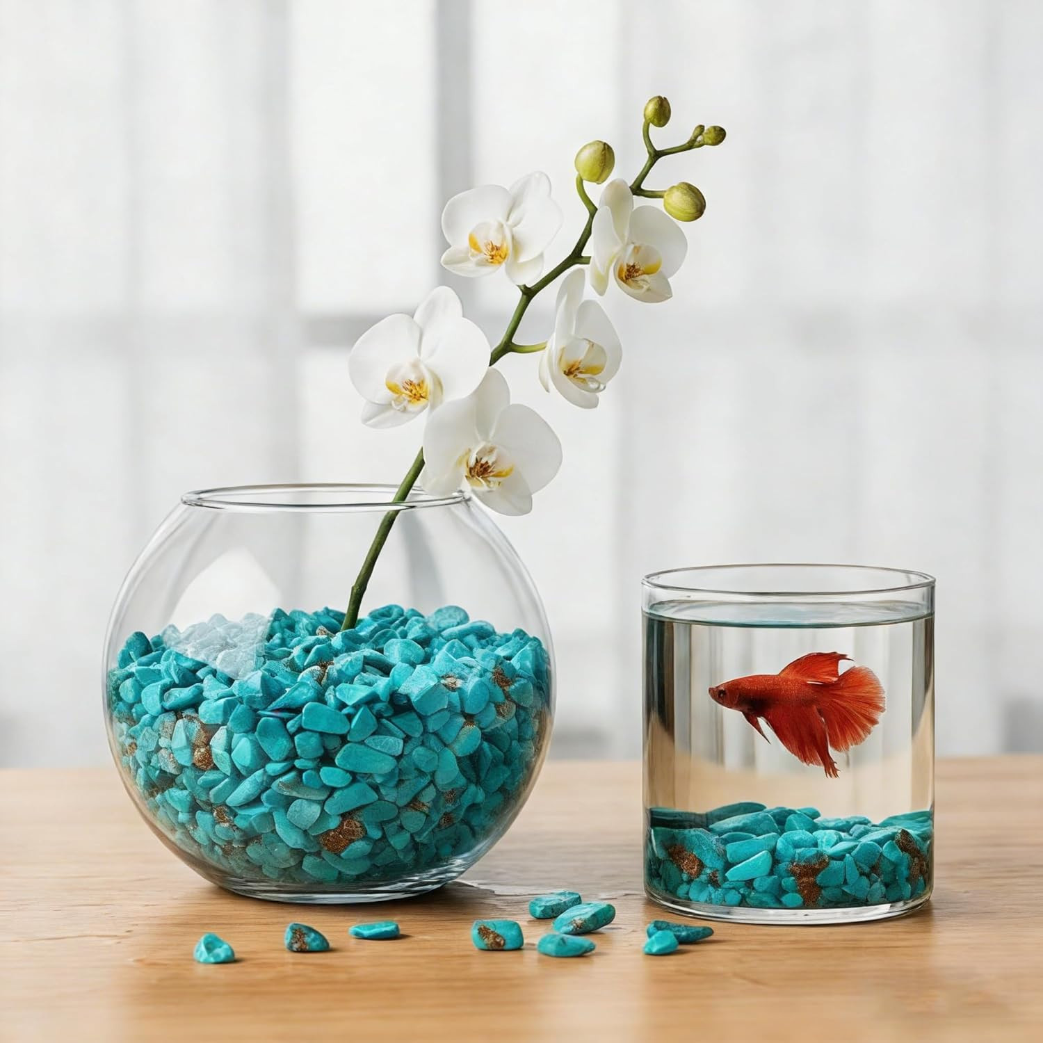 1LB Turquoise Small Tumbled Chips Crushed Stone Bulk Crystal Healing Reiki for O
