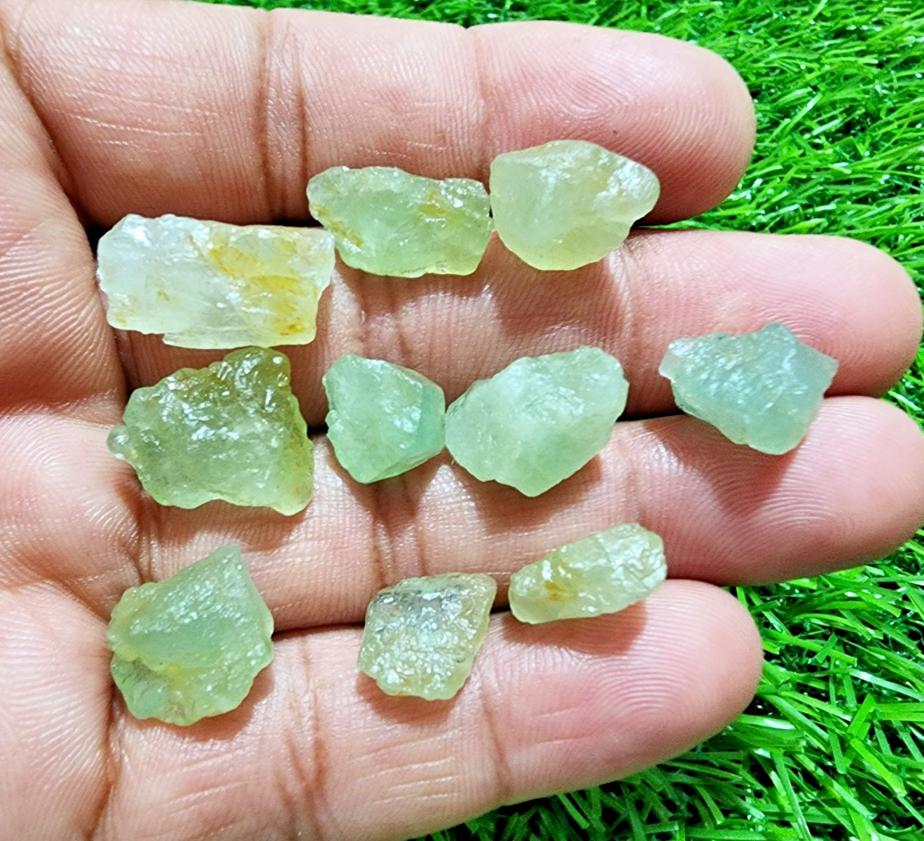 10 Pcs Gorgeous Blue Aquamarine Gemstone Rough Lot 10-19mm Aquamarine Raw Stones