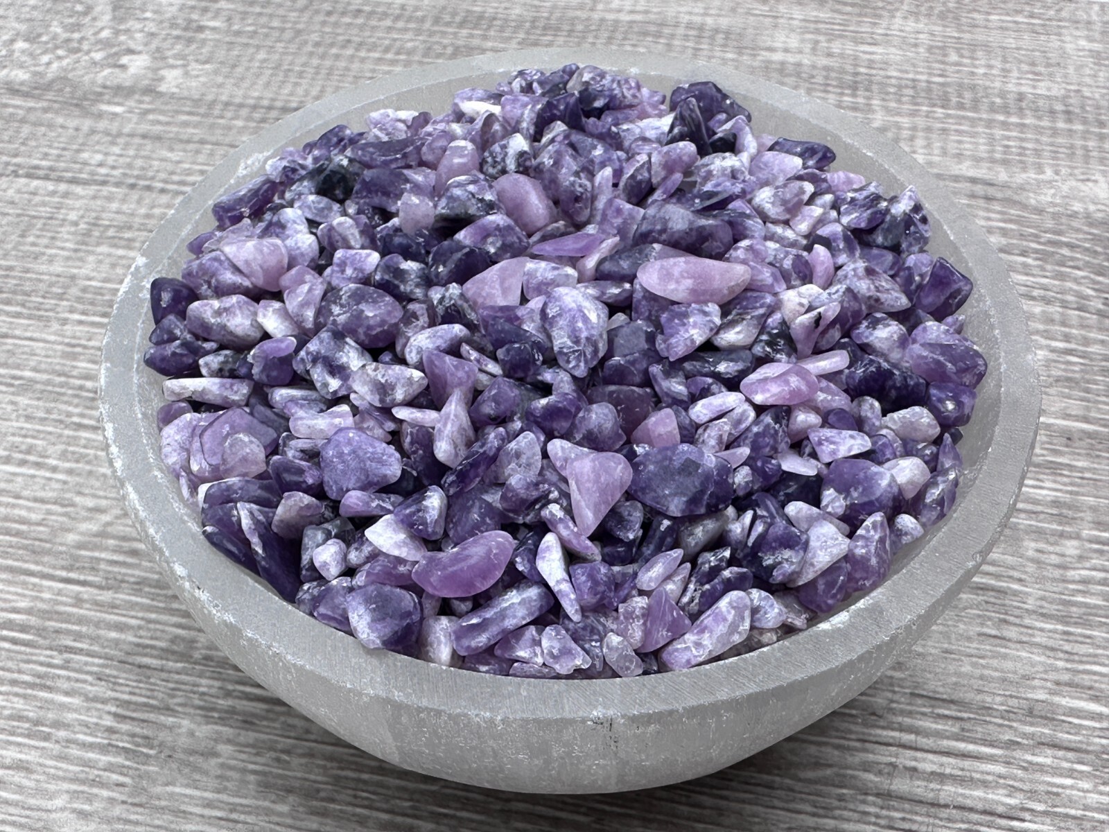 Lepidolite Semi Tumbled Gemstone Mini Chips 4 – 12 mm, Wholesale Bulk Lot