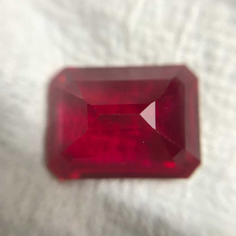 10 Ct+ Natural Mozambique Blood Red Ruby Certified Stunning Emerald Gemstone
