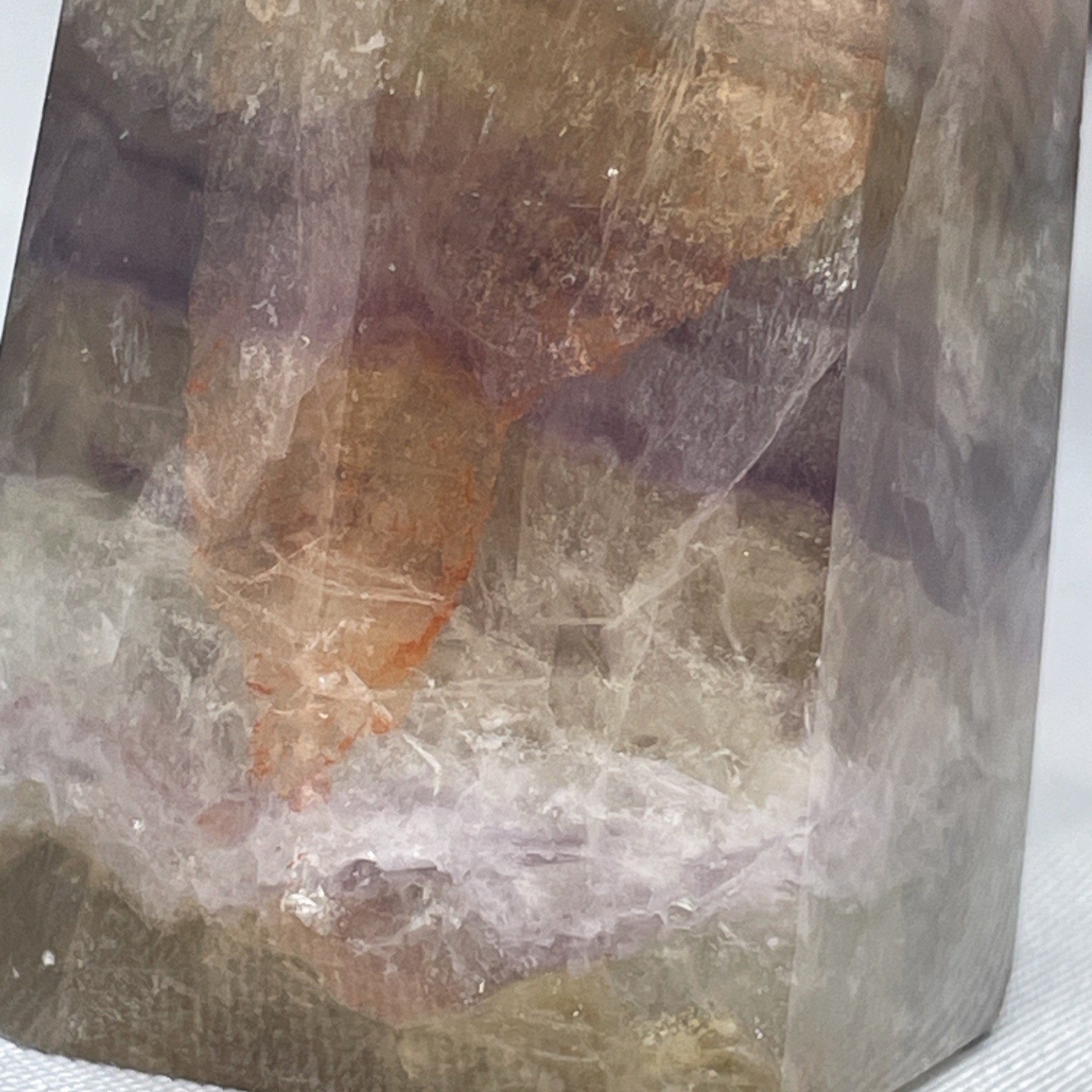 Colorful Rainbow Fluorite PolishedCrystal Tower 3.82”/10cm, TW 11.8oz