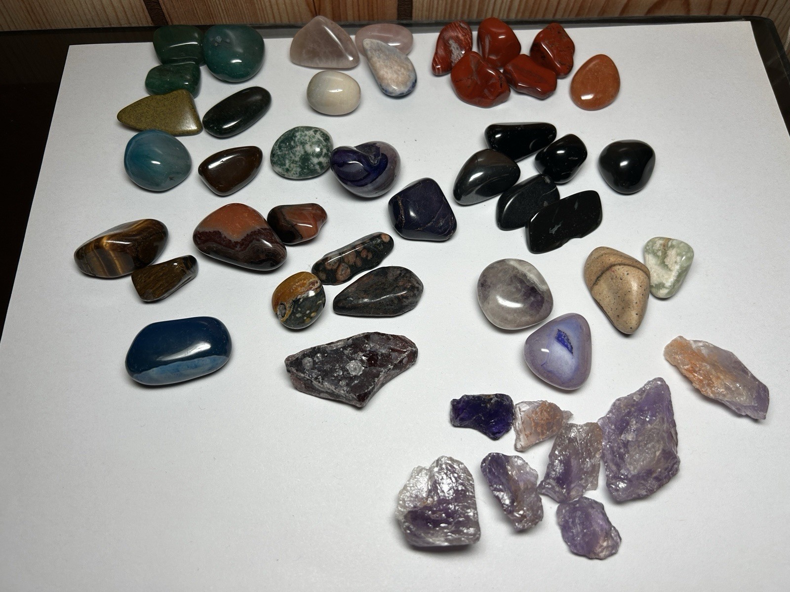 Mixed Tumbled Crystal & Gemstone Lot 12oz.(340g) Amethyst Quartz Jasper & More