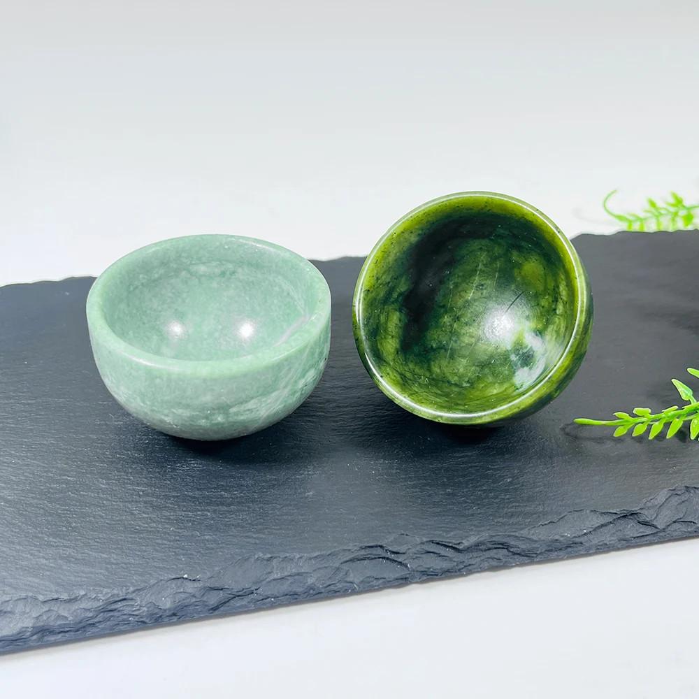 1PC Natural Crystal Jade Bowl,Crystal Cup,Cauliflower Jade Bowl,Natural Crystal