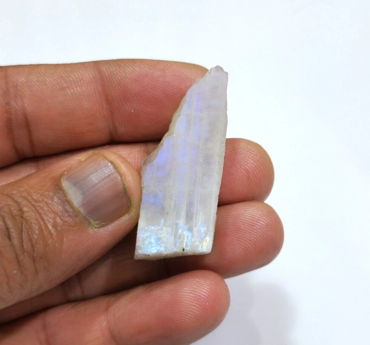 Natural Blue Flashy Rainbow Moonstone Raw 64 Crt Moonstone Rough Jewelry