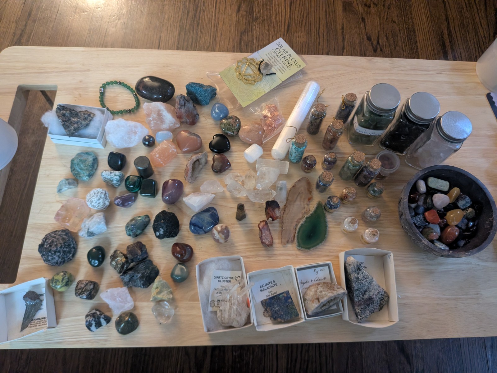 Mixed Mineral & Crystal Lot w/ Tumbled Stones, Points, Clusters