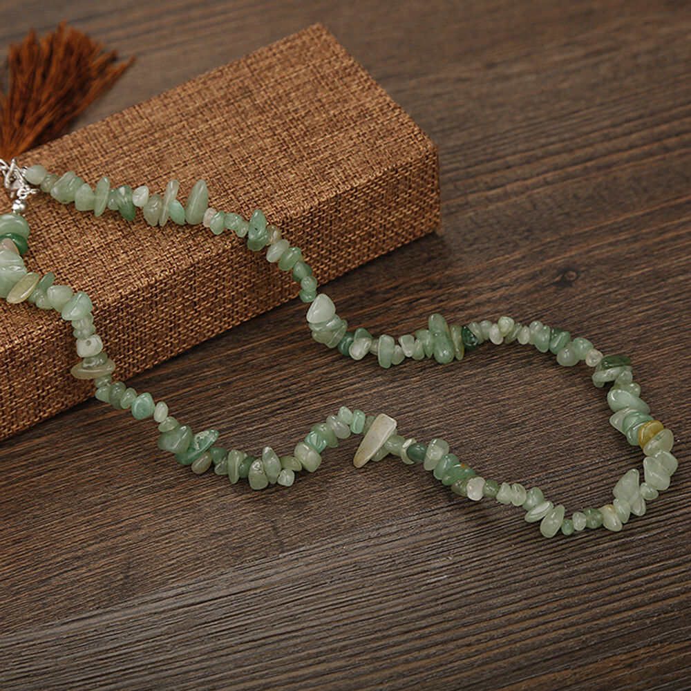 Long 20 Inch Natural Crystal Quartz Chips Gemstone Beads Strand Necklace