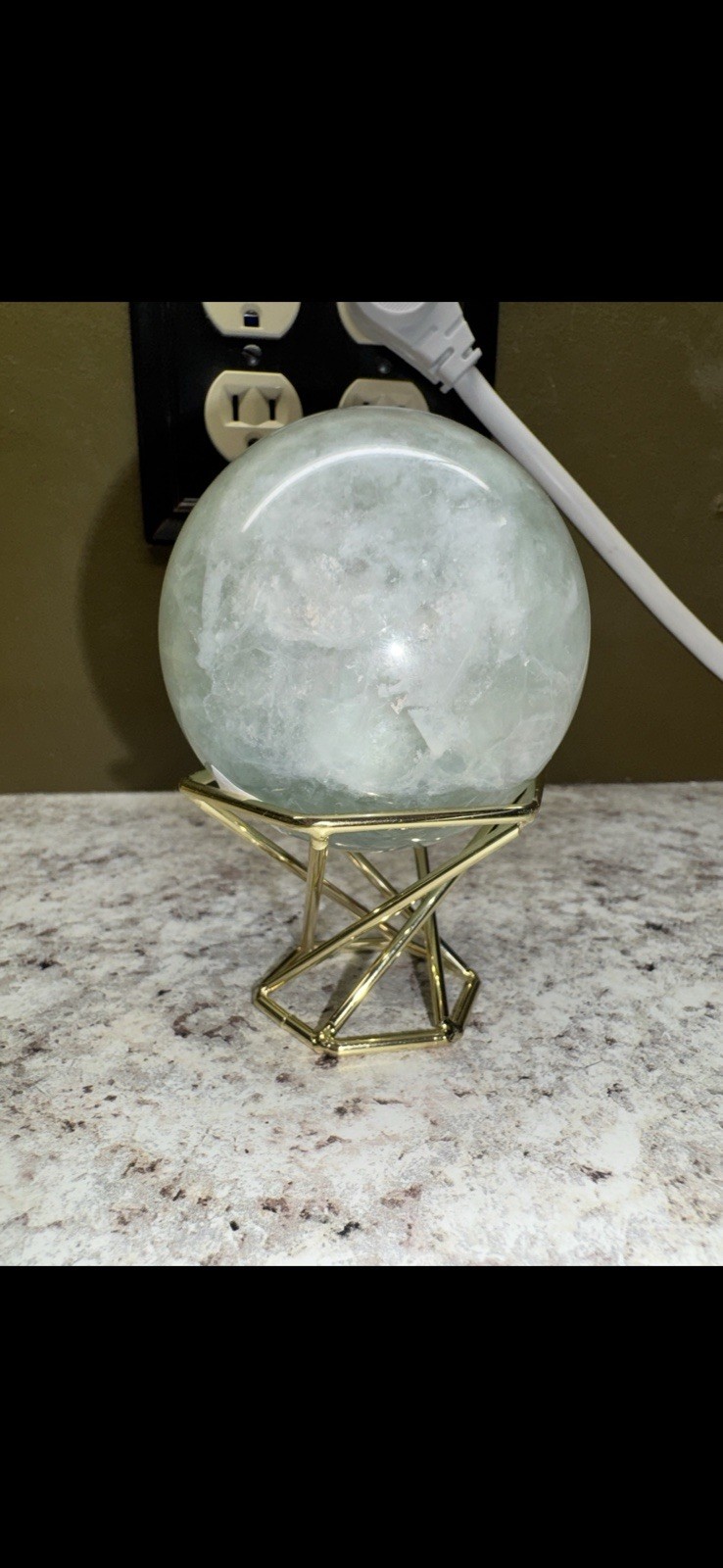 Large Green Fluorite Sphere – 15.3 Oz