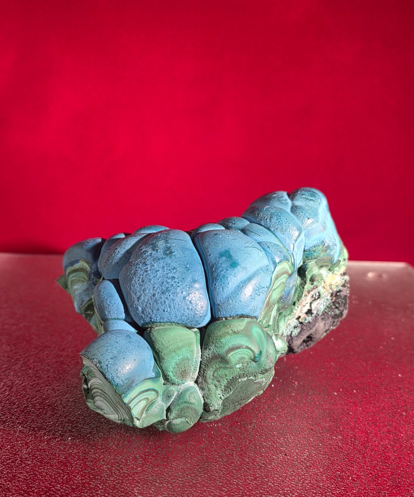 3.75LB Natural Chrysocolla/Malachite transparent cluster rough mineral sample