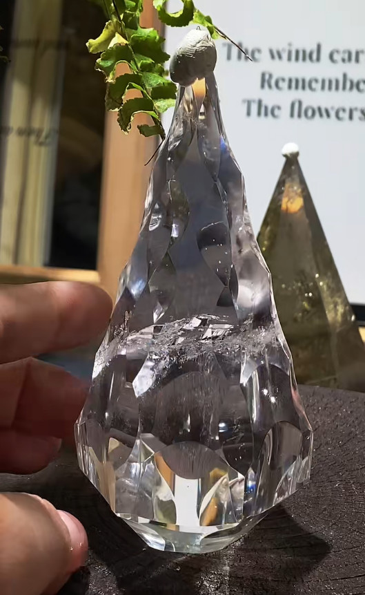 220g Natural White Quartz Obelisk Energy Crystal Reiki Healing Decor