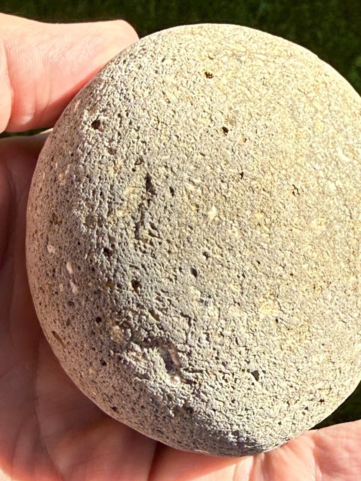 NATURAL SPHERICAL RHYOLITE OR SANDSTONE? CONGLOMERATE ROUND SPHERE STONE ROCK CA