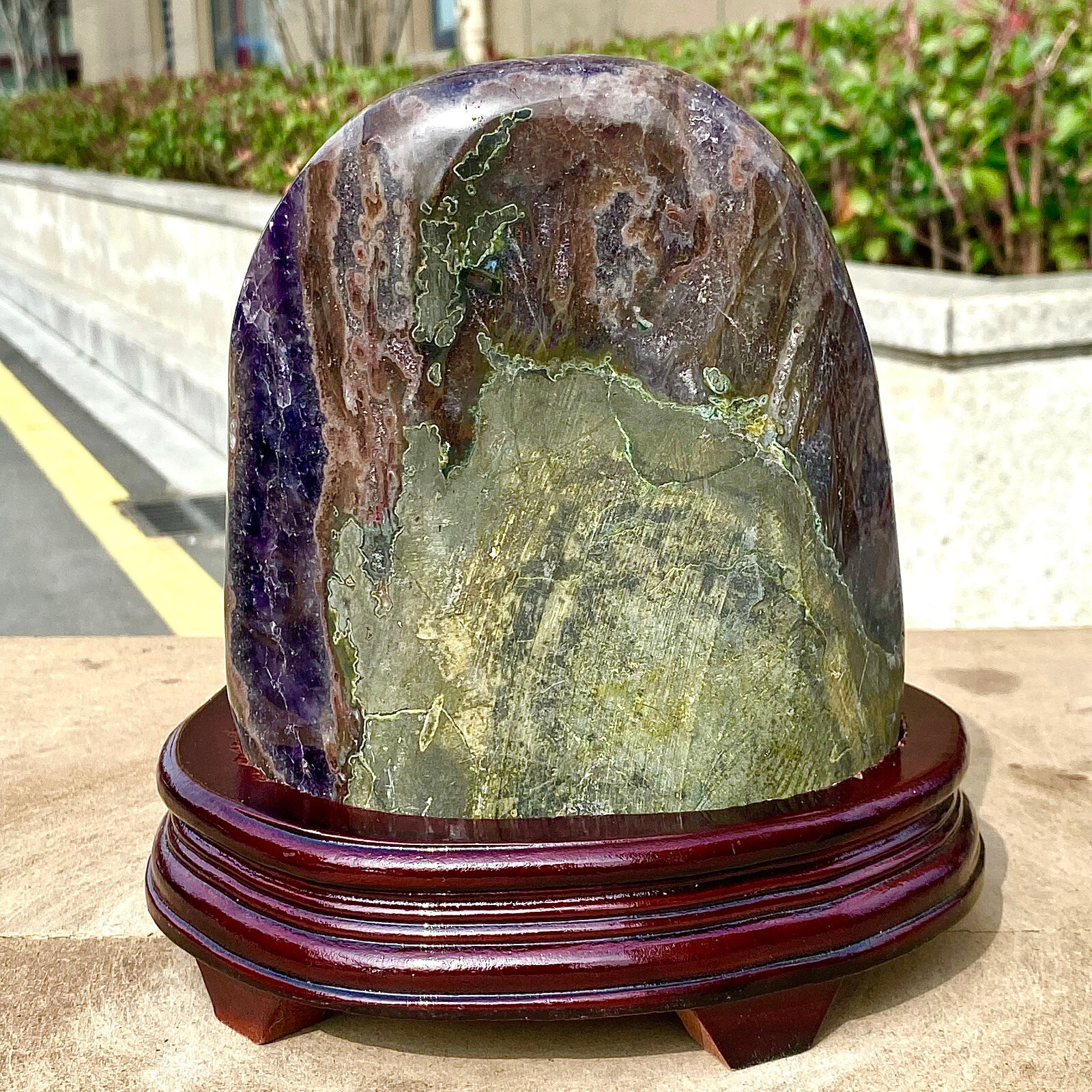 10.34LB Natural Uruguayan Amethyst Quartz Cave Geode Crystal Healing+base