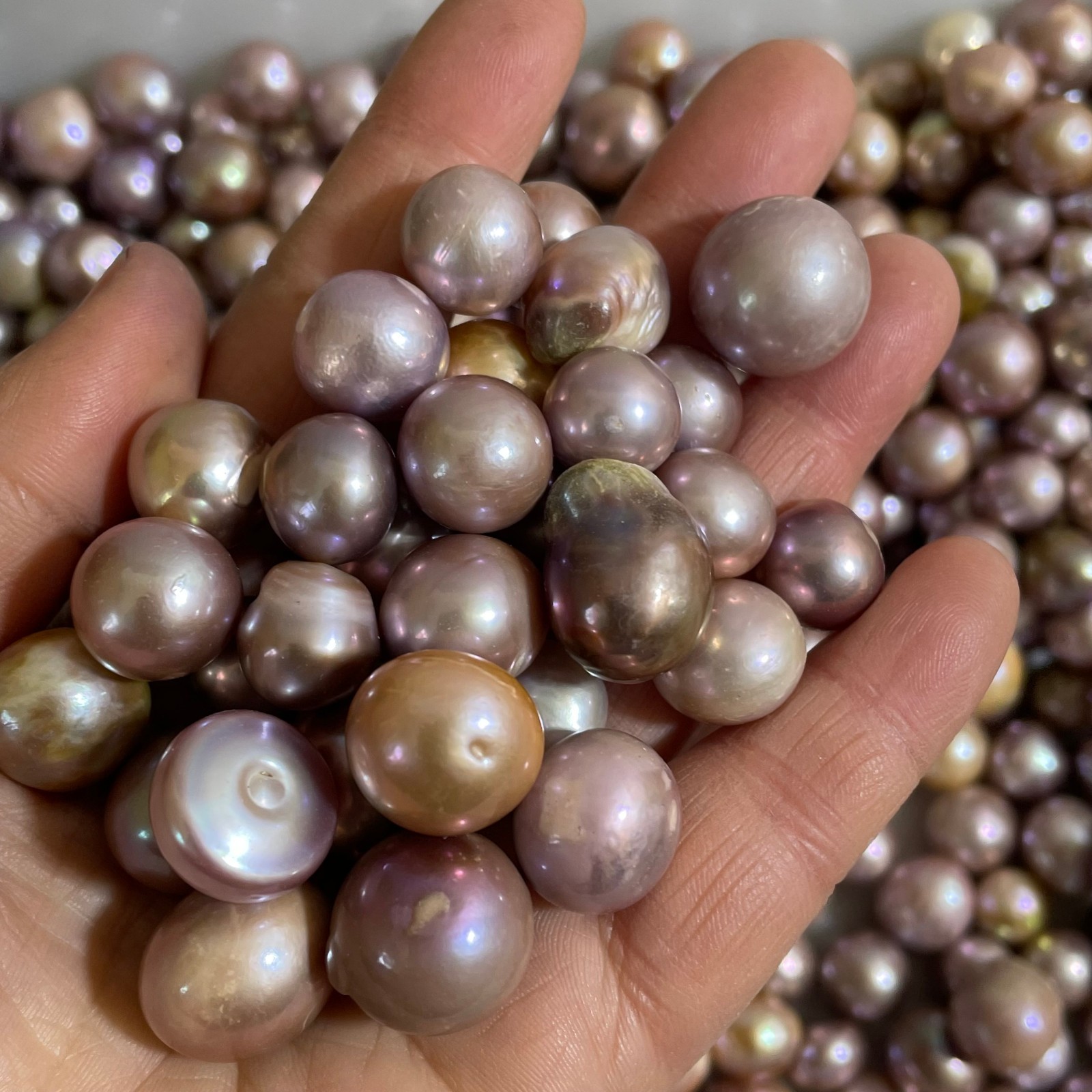 100g Genuine Large Baroque Freshwater Pearl Cultured Loose Bead Not Drilled