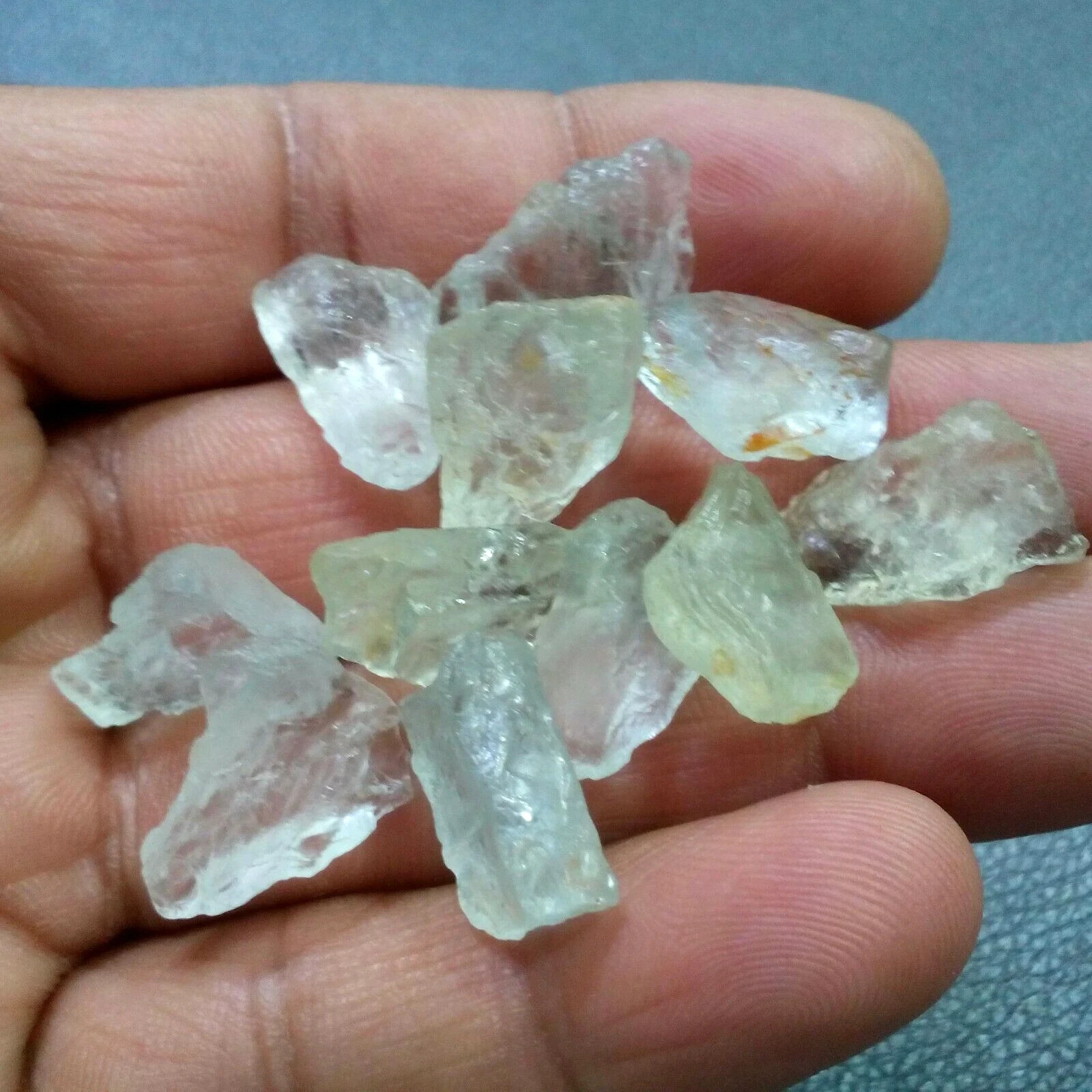 AAA Blue Aquamarine 11 Piece Rough Size 15-18 MM Natural Aquamarine Gemstone