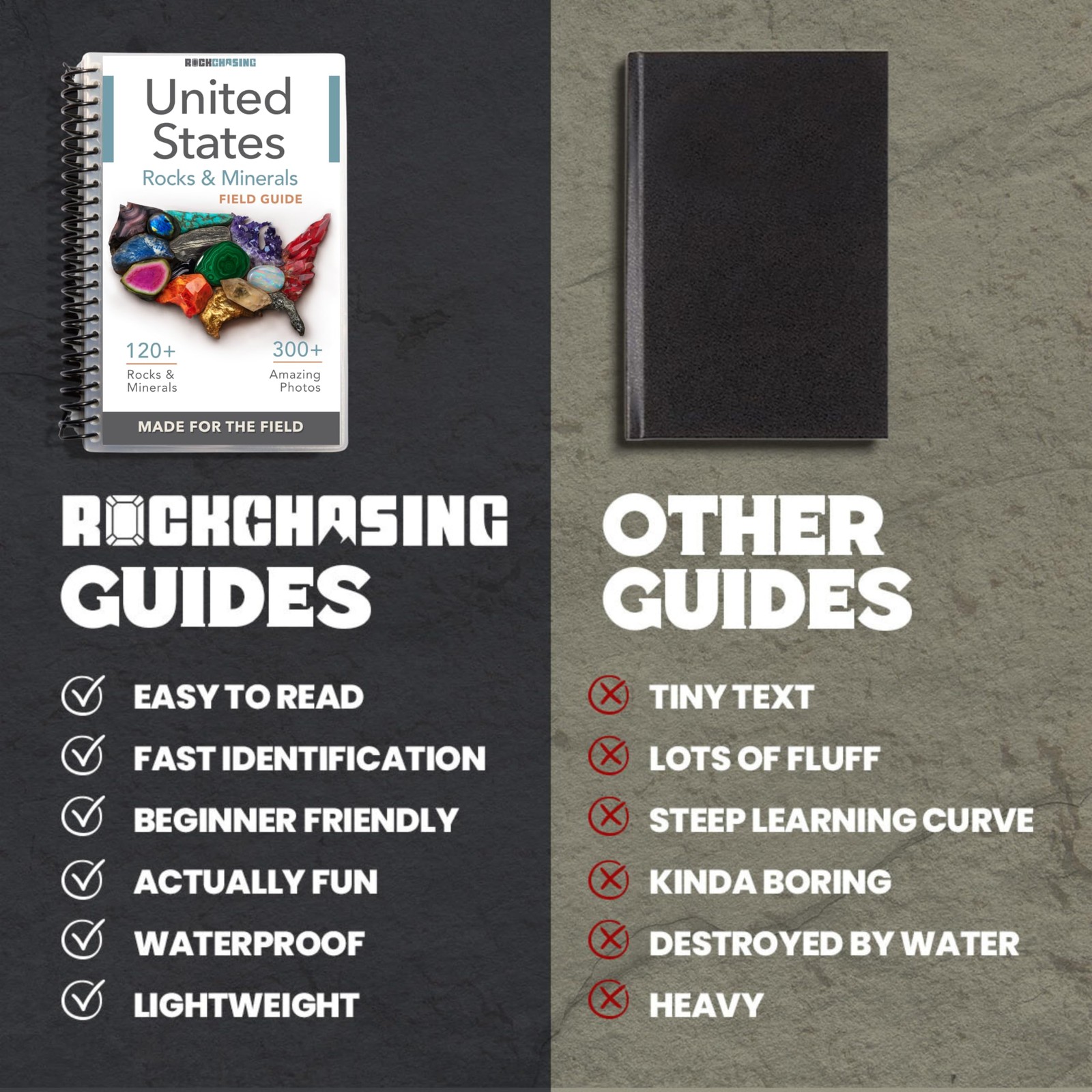 Rocks and Minerals of the United States Identification Field Guide | Thick…
