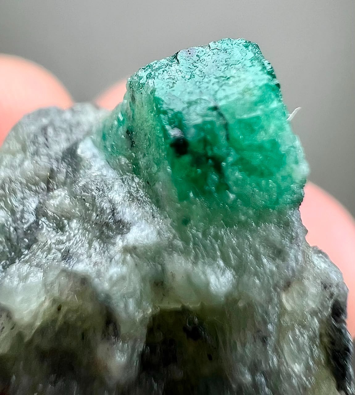 73 CT, Natural Top Green Emerald Crystal on Matrix From Swat Pakistan