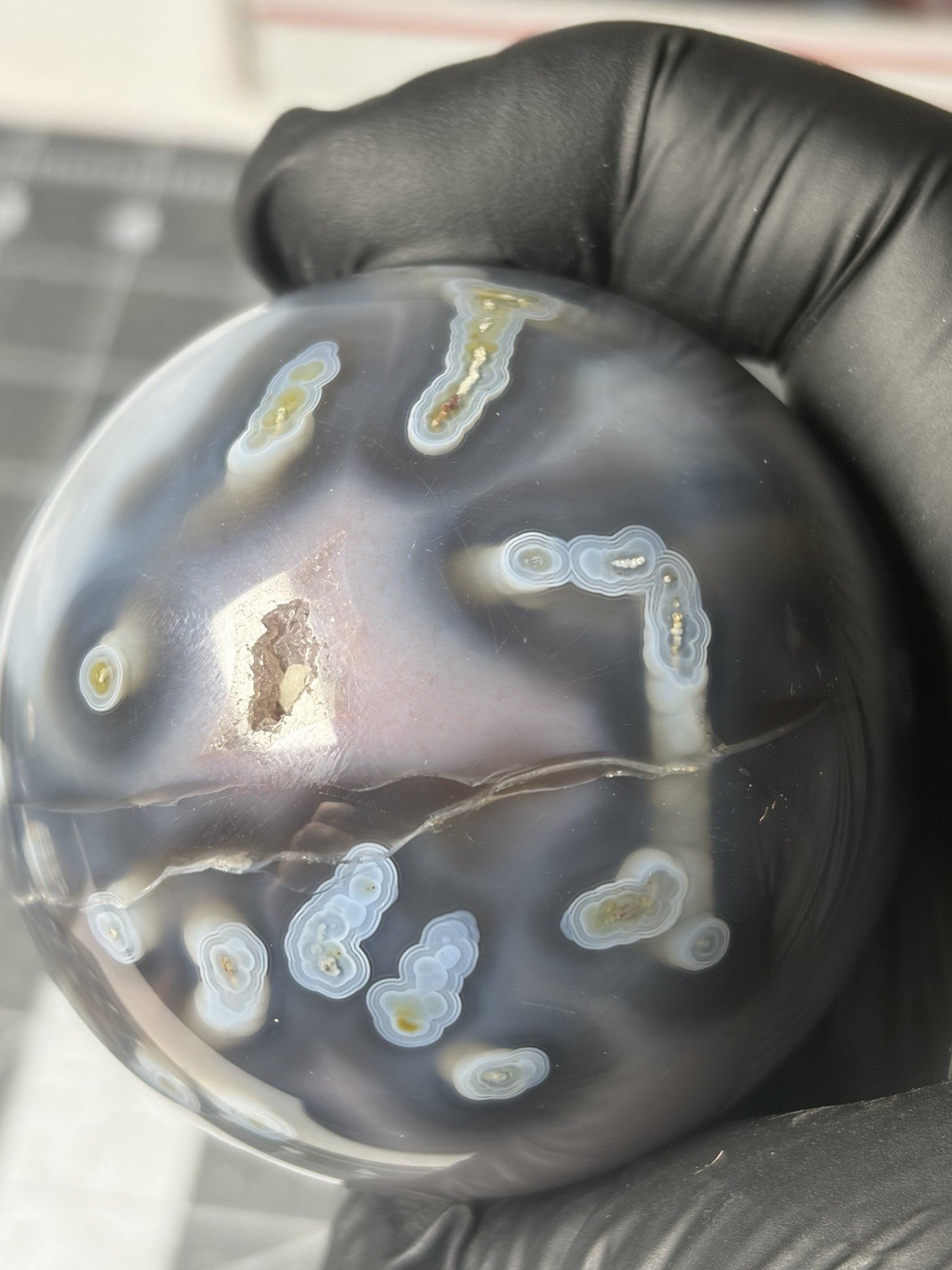 Mozambique Swazi Agate Sphere Banding Tubes Orbs