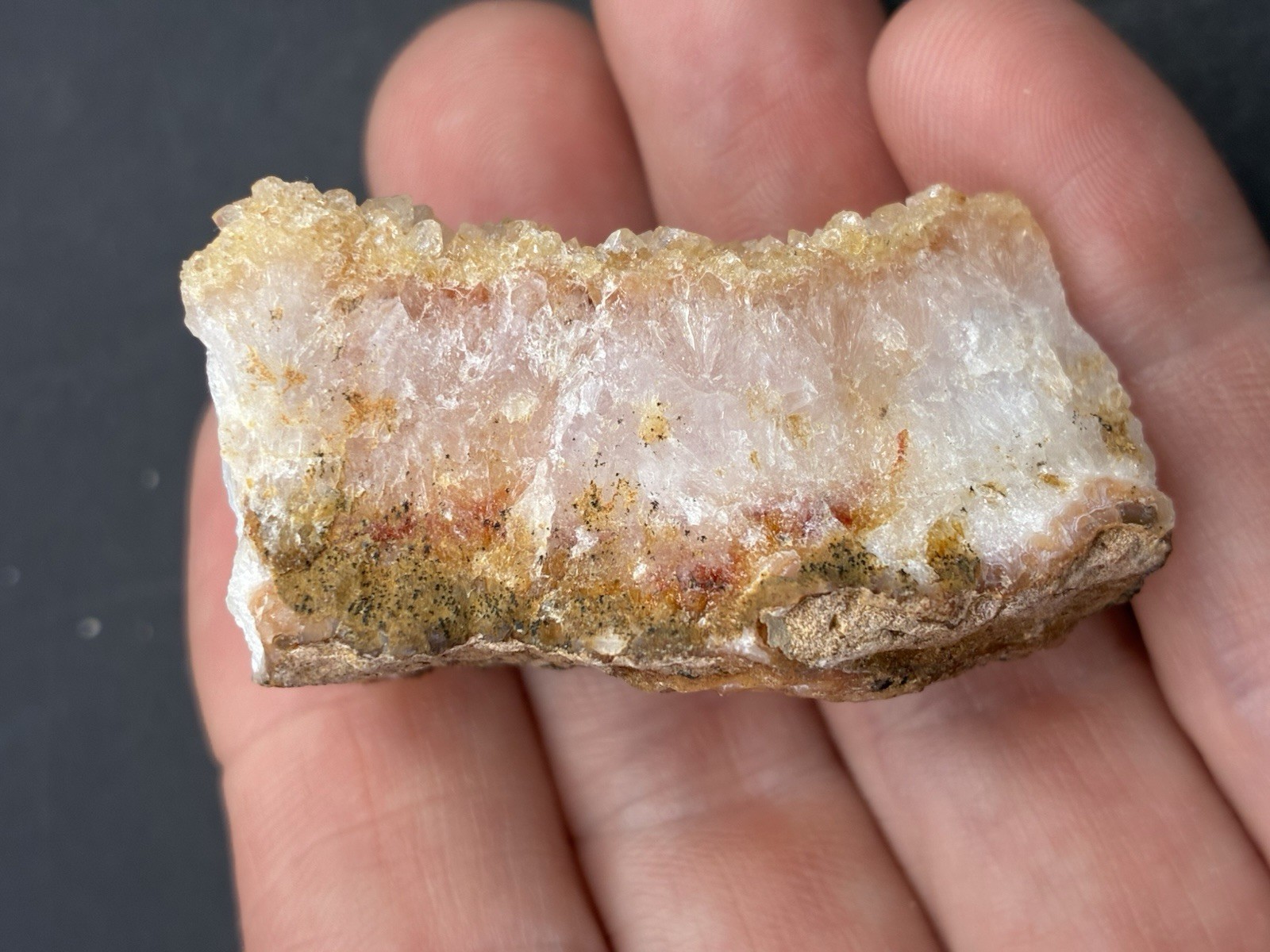 Citrine (Heated Amethyst) Cluster Small Desk Size Triangle Shape Crystal Cluster