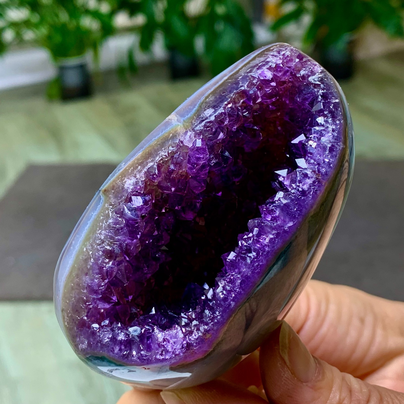 290G Natural Amethyst geode quartz cluster crystal specimen Healing