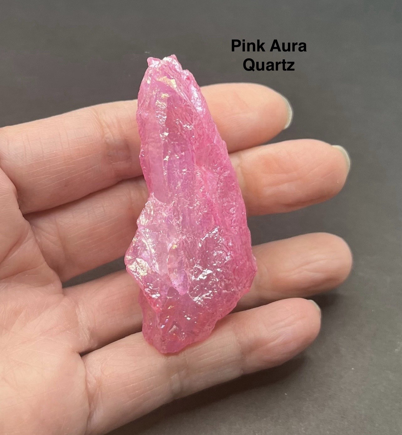 Pink Aura Genuine Quartz 49g