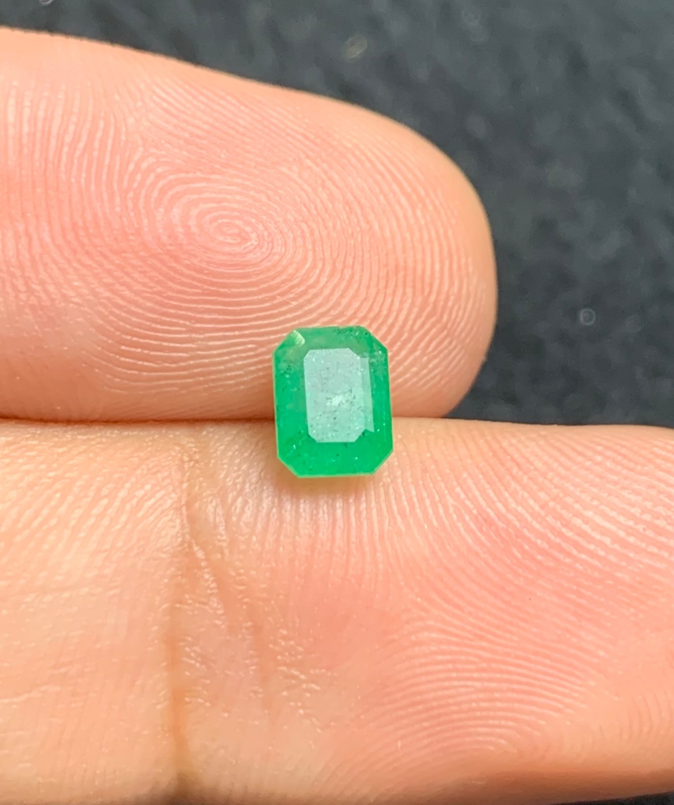 0.75 Ct Natural Faceted Emerald Loose Gemstone from Swat Pakistan.