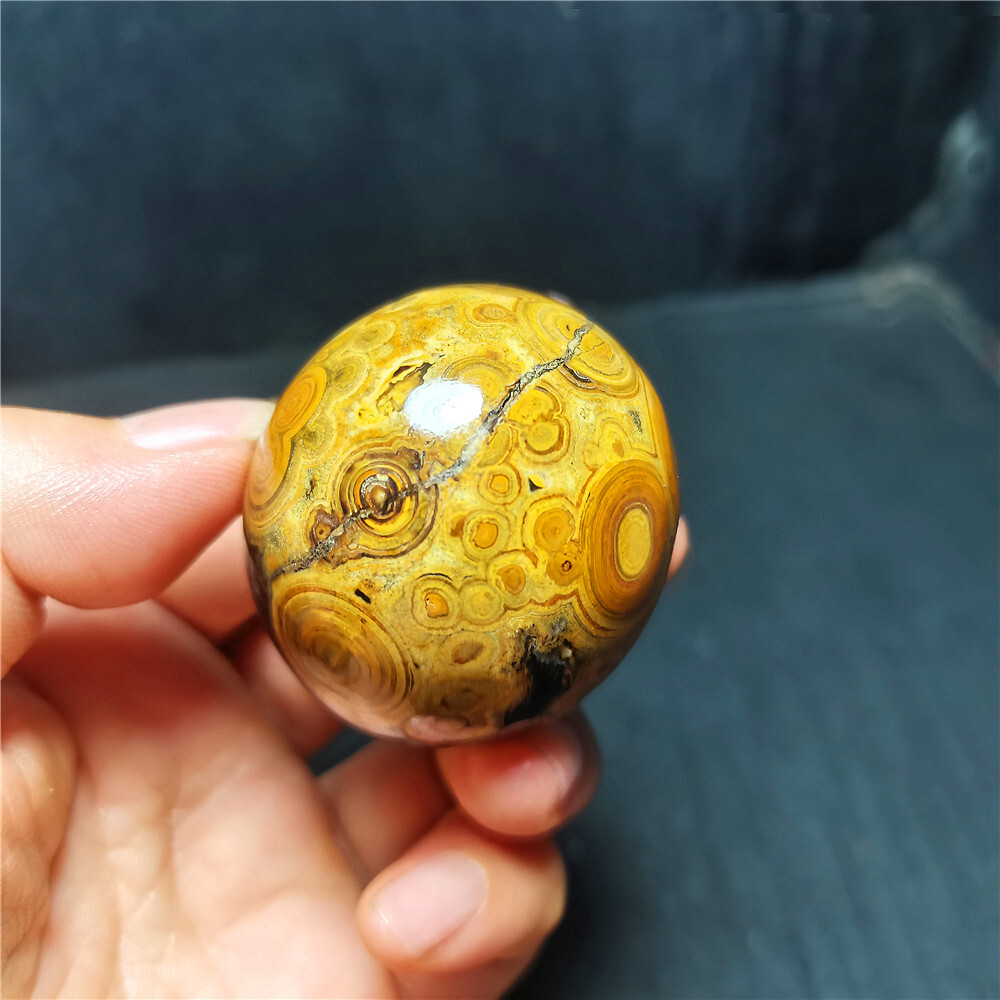Rare 98G Natural Inner Mongolia Gobi Eye Agate Geode Collection Healing WYY2862
