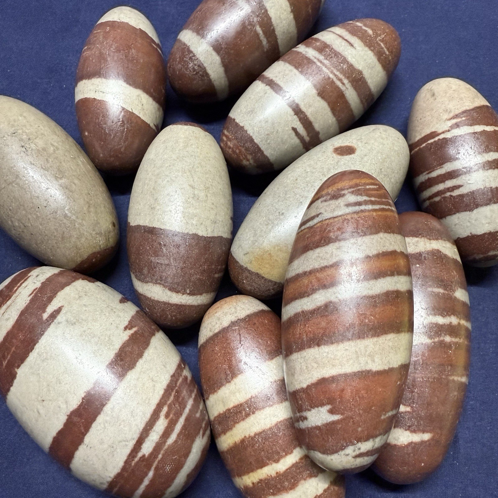 4 Inch Shiva Lingam stone from India -Narmada River -Palm size Shivalingam -1 pc