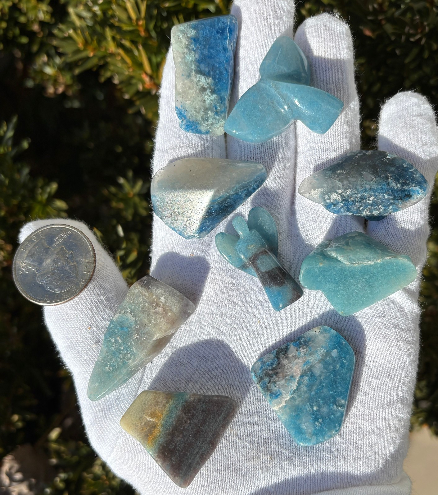 USA SALE 67g LOT SMALL TROLLEITE CARVED ANGEL/WHALE MERMAID TAIL/CHUNK PIECES