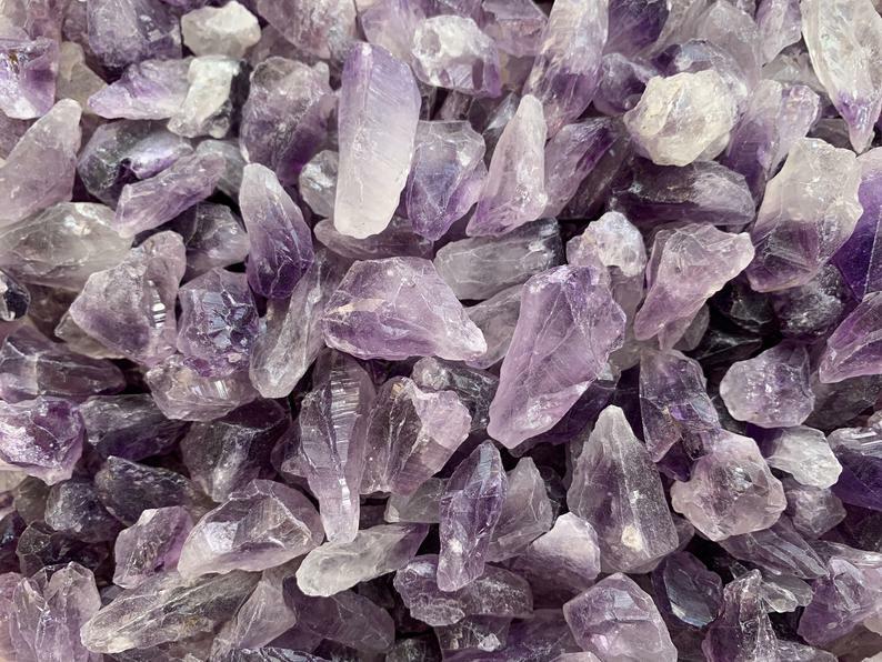 0.5″ – 1.25″ Brazilian Rough Amethyst Point/Stone, Raw Amethst Healing Crystals