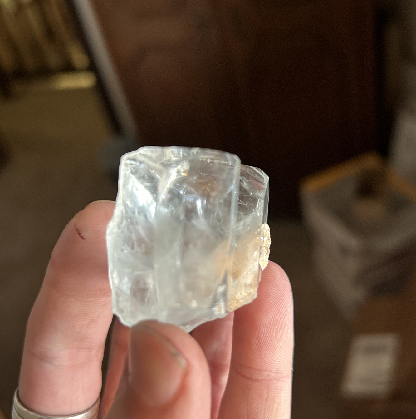 Huge 275 CT Natural Untreated Aquamarine Crystal High Clarity Gemmy Look