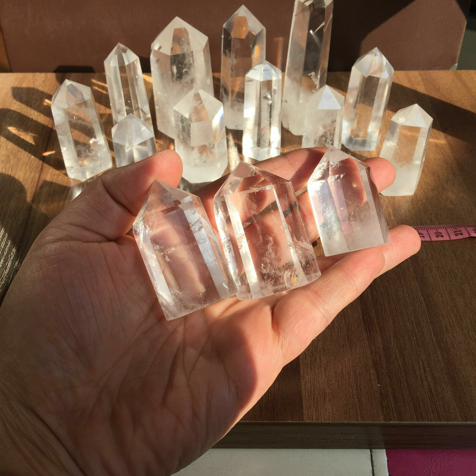 1LB natural Clear quartz obelisk crystal wand point healing