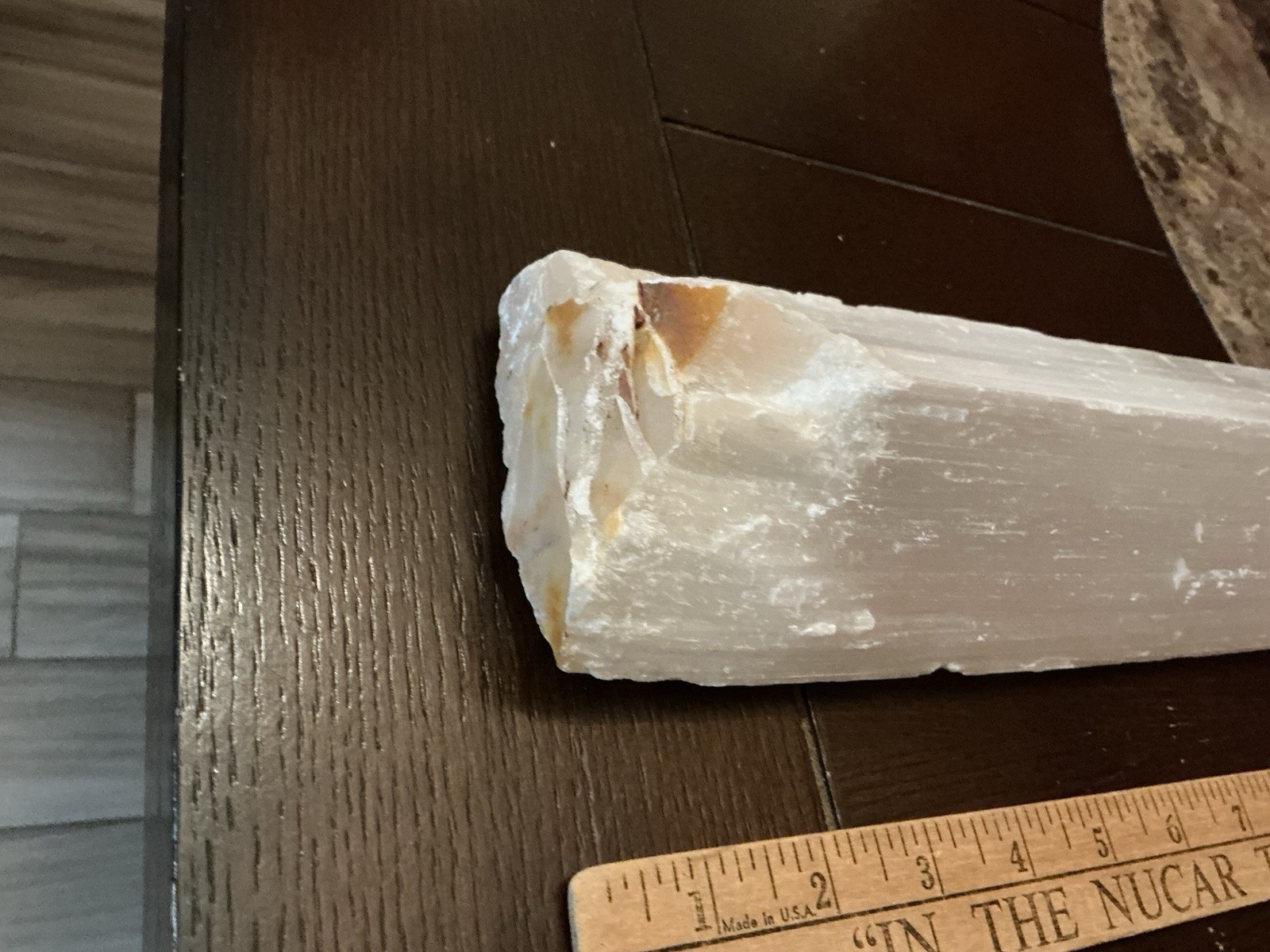 5 Lbs 6 Oz. Natural white selenite gypsum crystal raw stone specimen, 17” Long