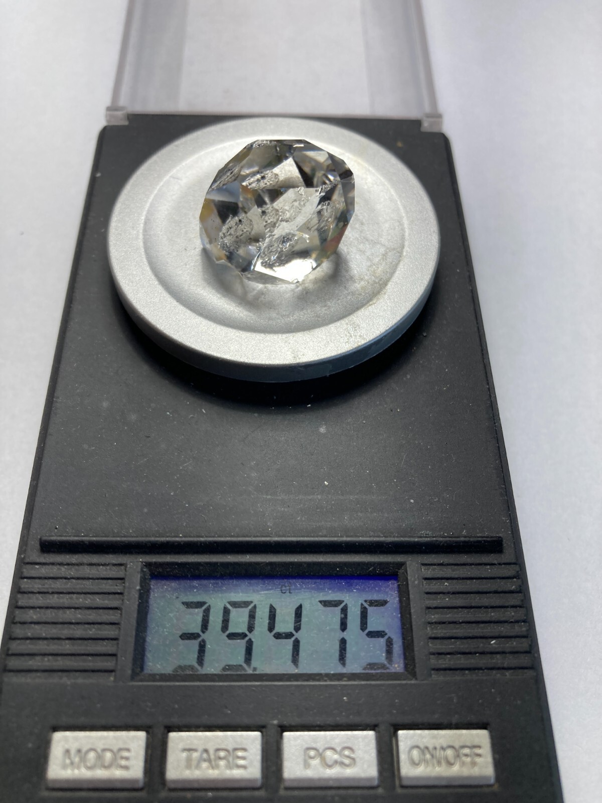 Herkimer NY AA + Diamond NEW TREASURE BOX 26mm x 17mm, 39.47 ct sec C4