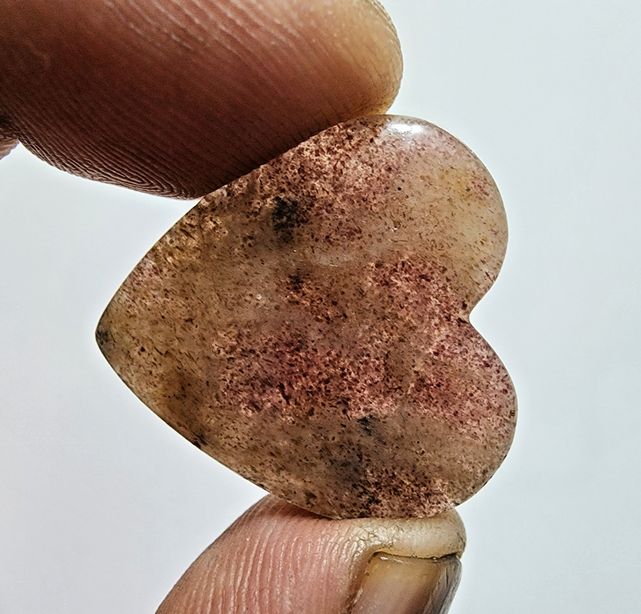 36 Crt Ultimate Strawberry Crystal Heart Shape Gemstone Cabochon Jewelry Making