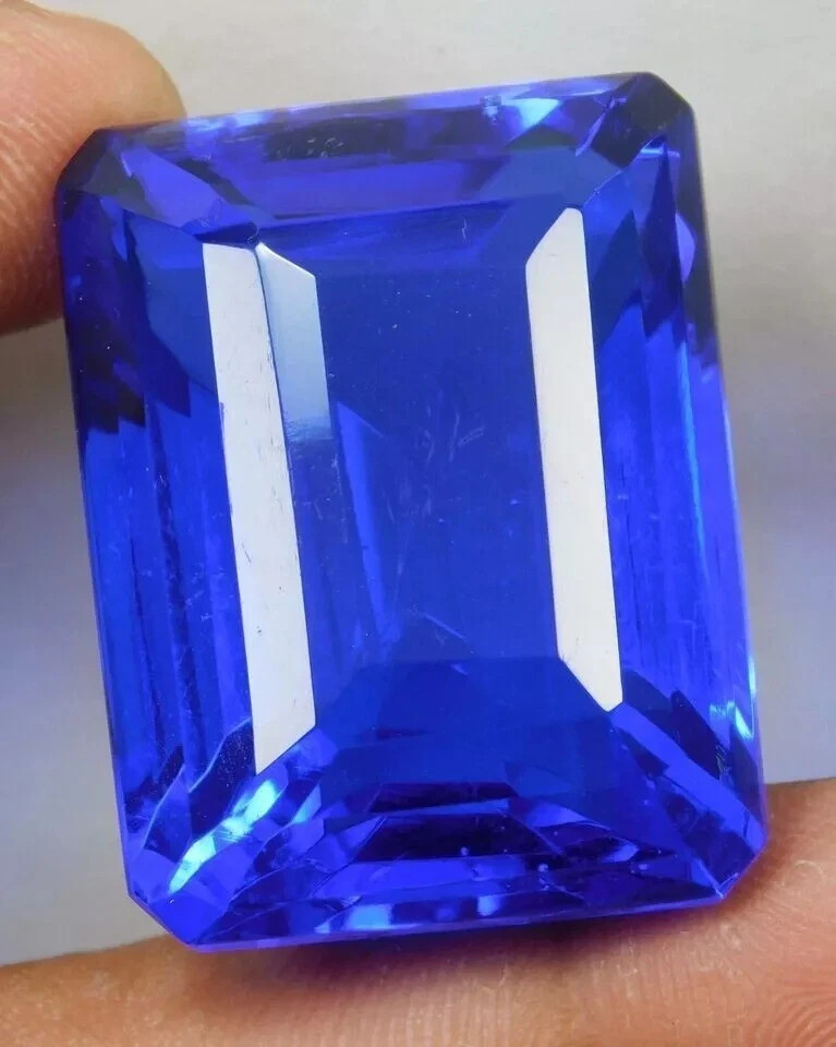 Large Blue Tanzanite 1000 Ct Emerald Faceted Cut Loose Gemstone Gift for Women