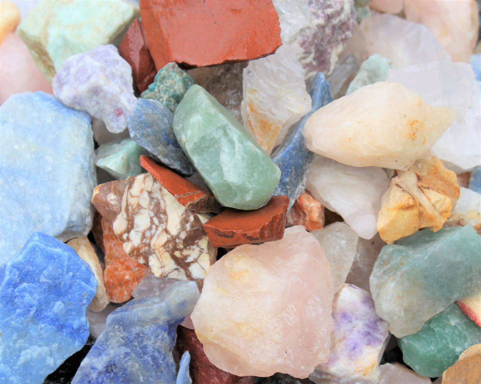 Garden Mix Assorted Rough Stones: 8 lb Bulk Clearance Box (Raw Natural Rocks)