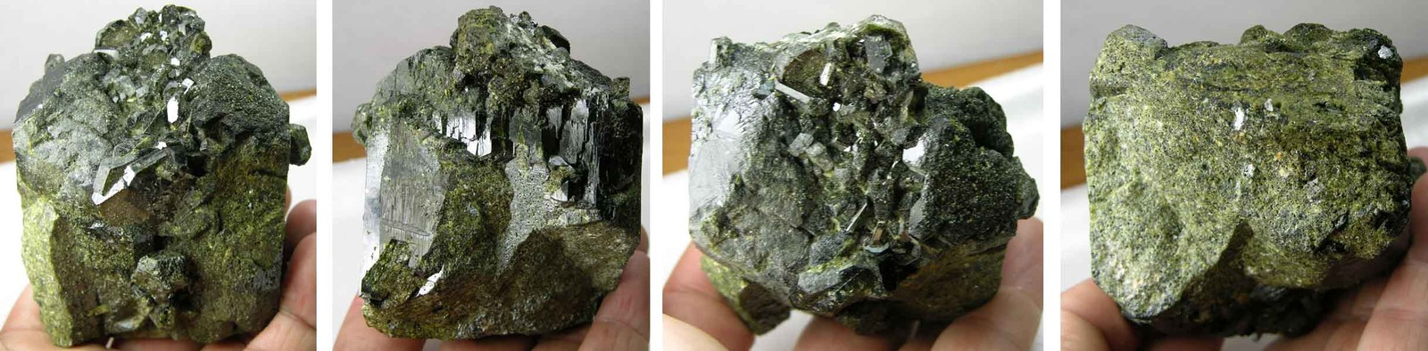 461g or 1 lb 1/4 oz Pakistan Raw Epidote Crystal Cluster Specimen 3 1/5 in #4