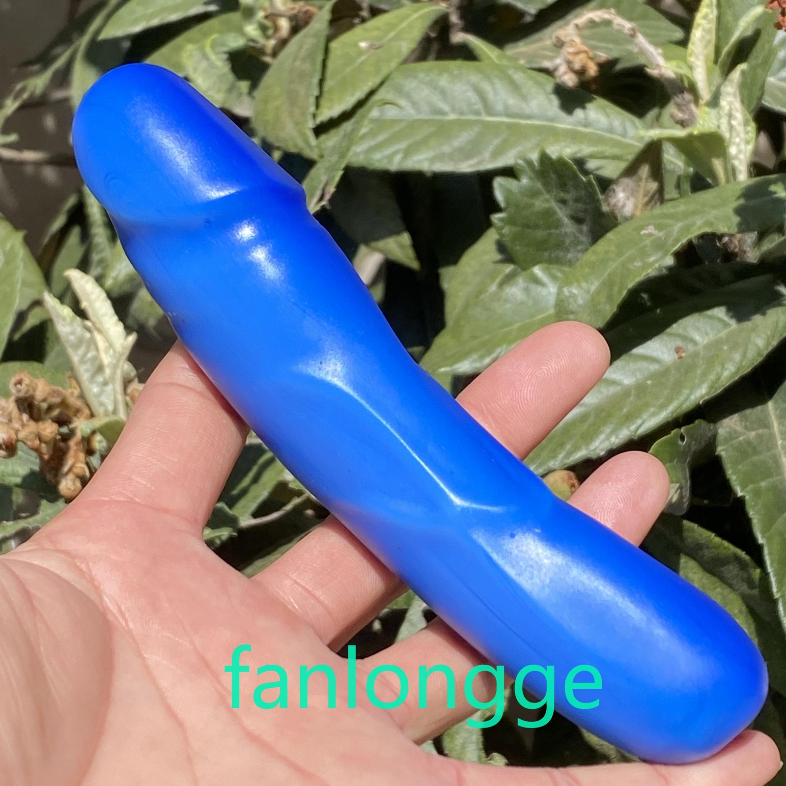 6in blue Opalite Male Penis Quartz Crystal Skull Massager scrub Gem 1PC