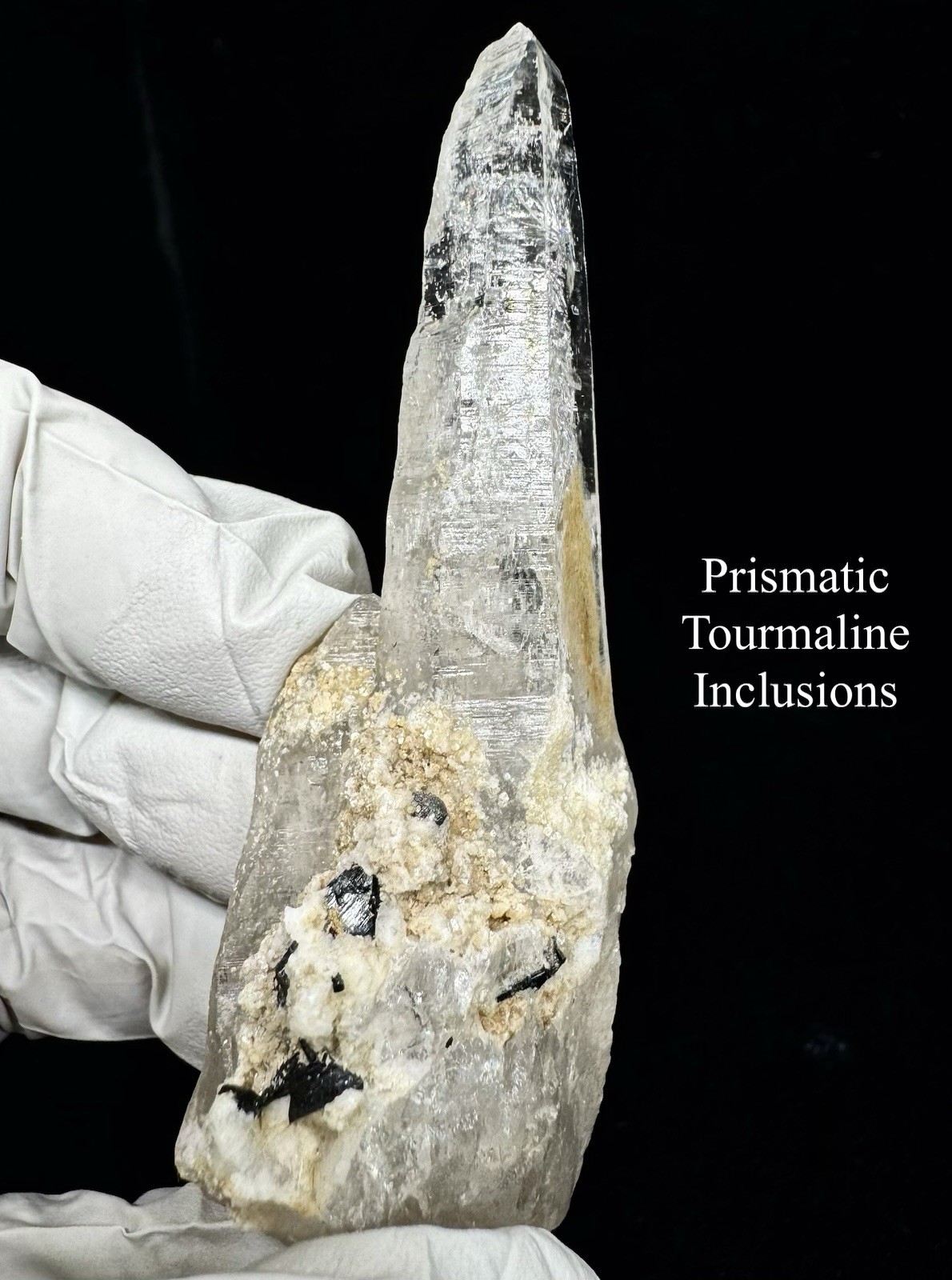 “White Summit” Hashupi Himalayan Quartz Elongated Spear-point Slender Crystal