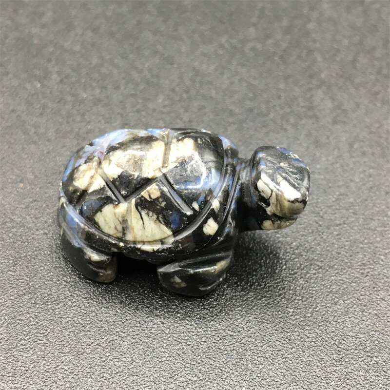 4pcs Natural Llanite Quartz Crystal Hand Carved Tortoise Skull Reiki Healing