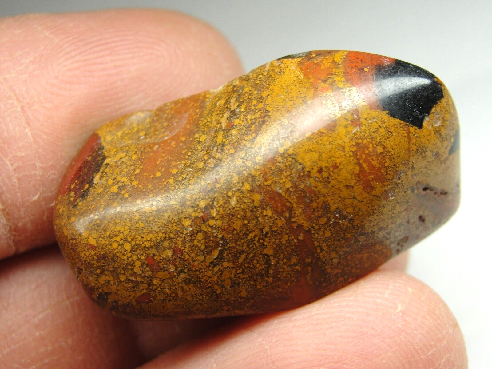 RAINBOW JASPER – SOUTH AFRICA – HIGH POLISH – M-4563 – 11.23g EXCELLENT DETAILS