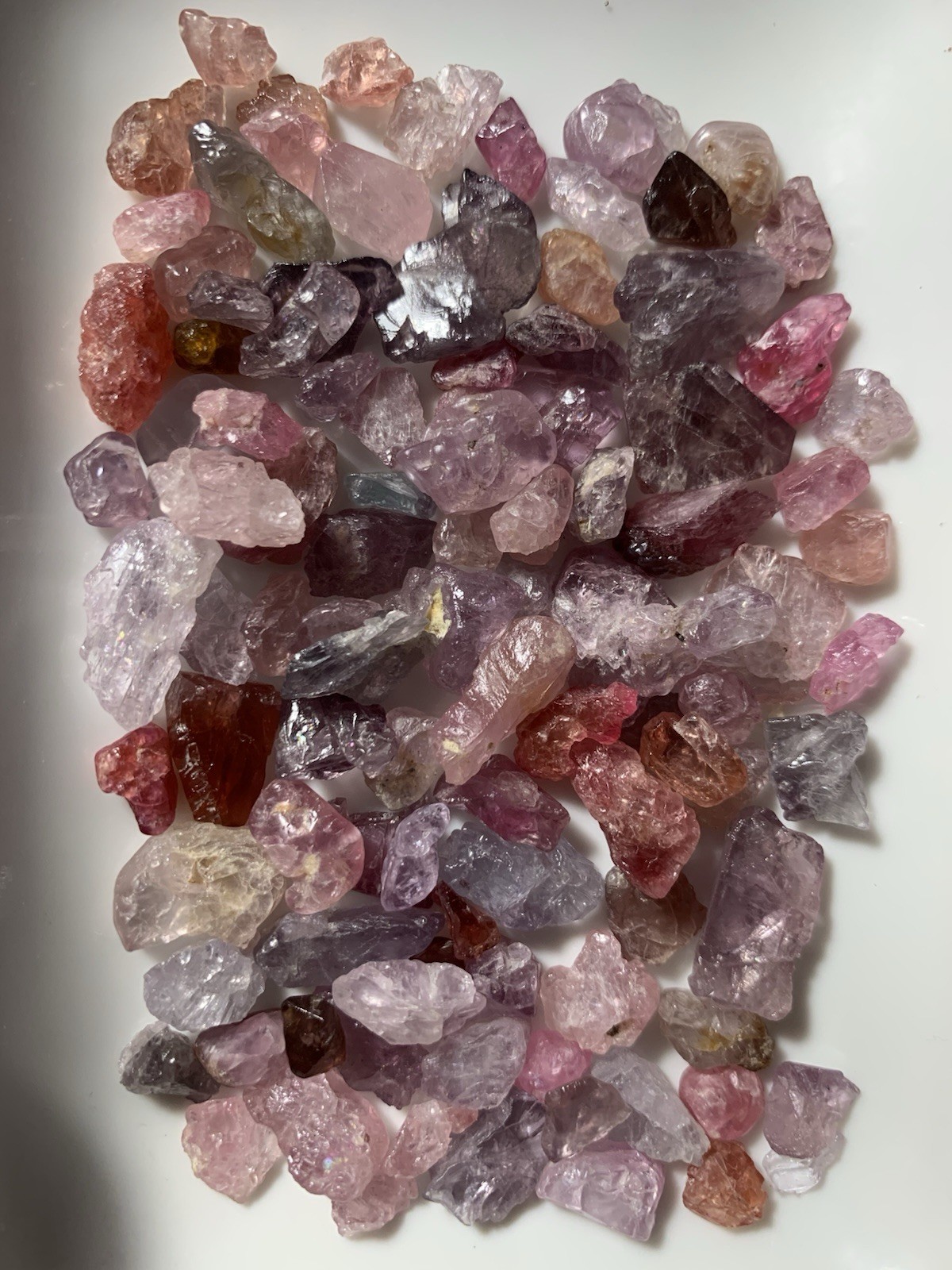 250Ct Beautiful Natural Mix Color Spinel Rough From Burma