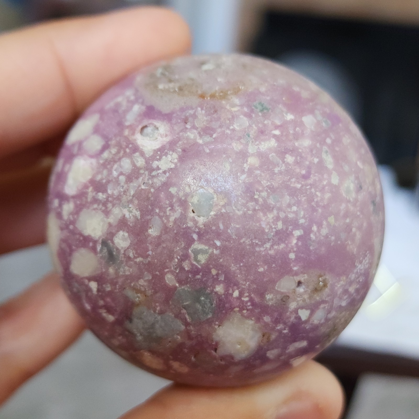 Natural Polished Kunzite Decorative Sphere 2.25″ – USA