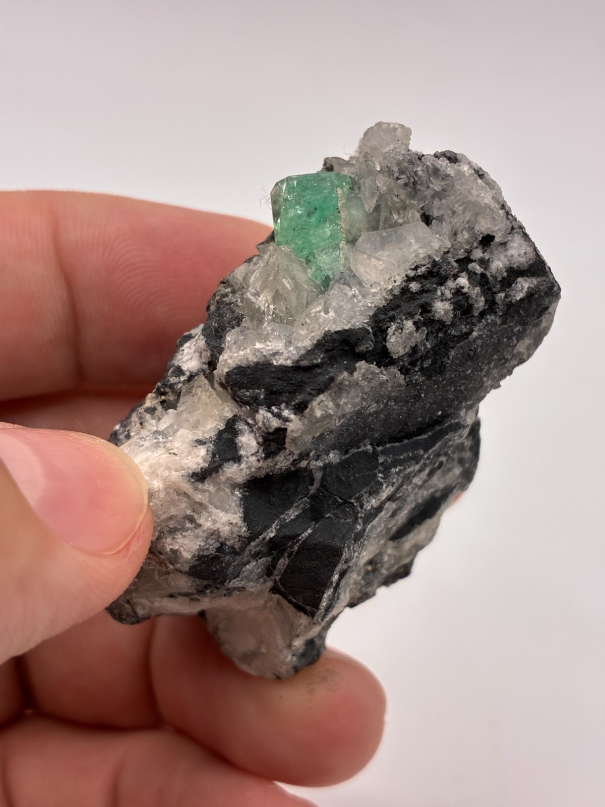 Rough Crystal Colombian Emerald Raw Matrix Collector Piece, Natural Not treament