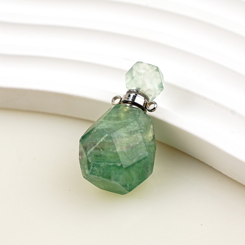 Natural Crystal Standing Gemstone Perfume Bottle – Jade & Crystal Oil Diffuser