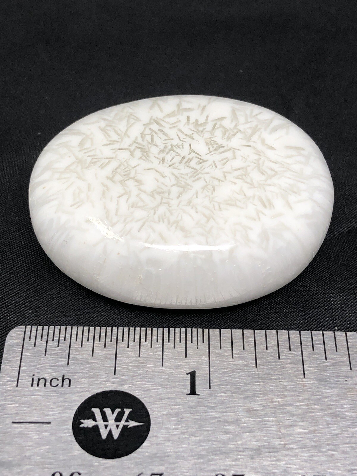 Scolecite Palm Stone 1.4oz! Polish Synergy 12 High Vibrations. Healing N30