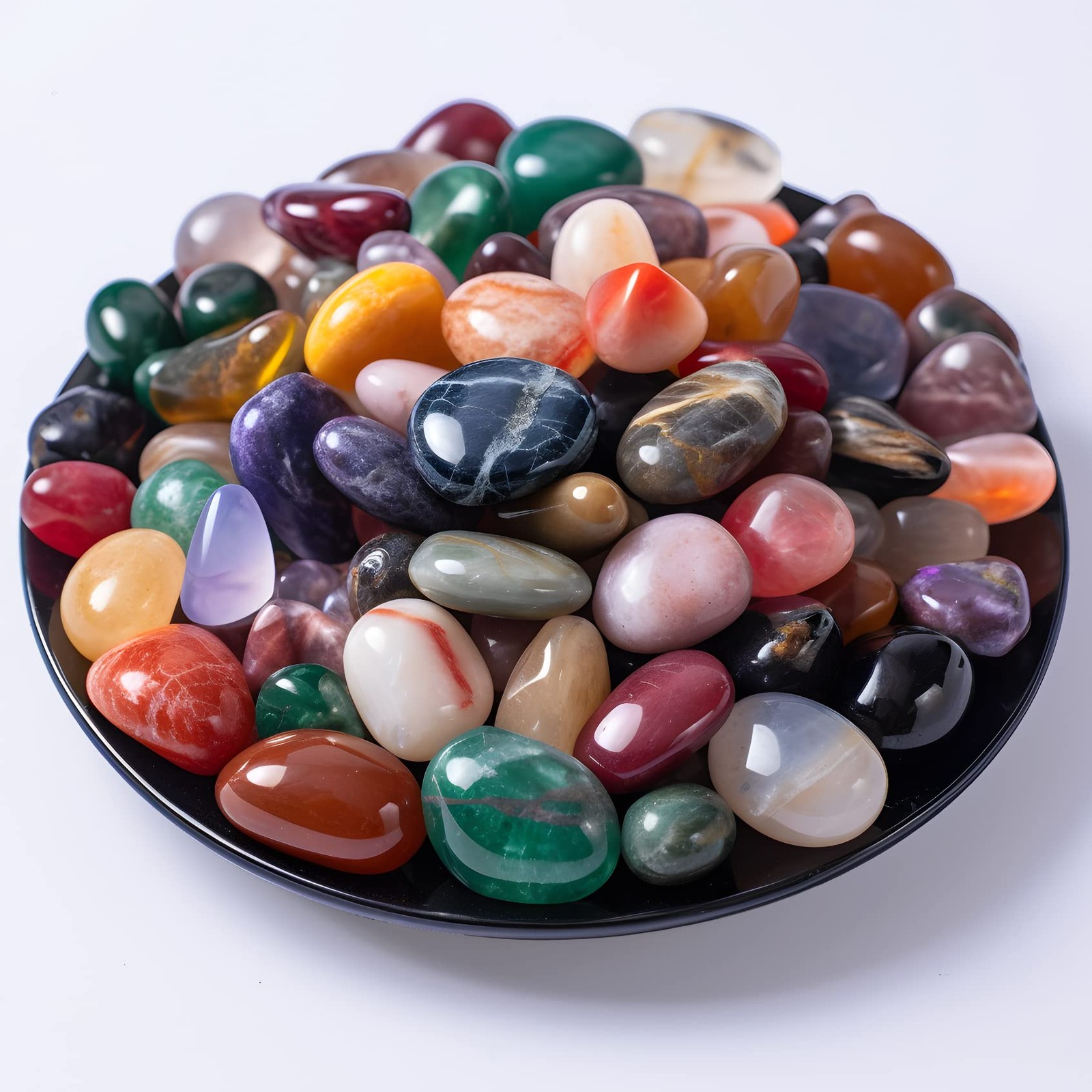 72PCS Tumbled Crystal Stones Healing Gemstone Collection Set