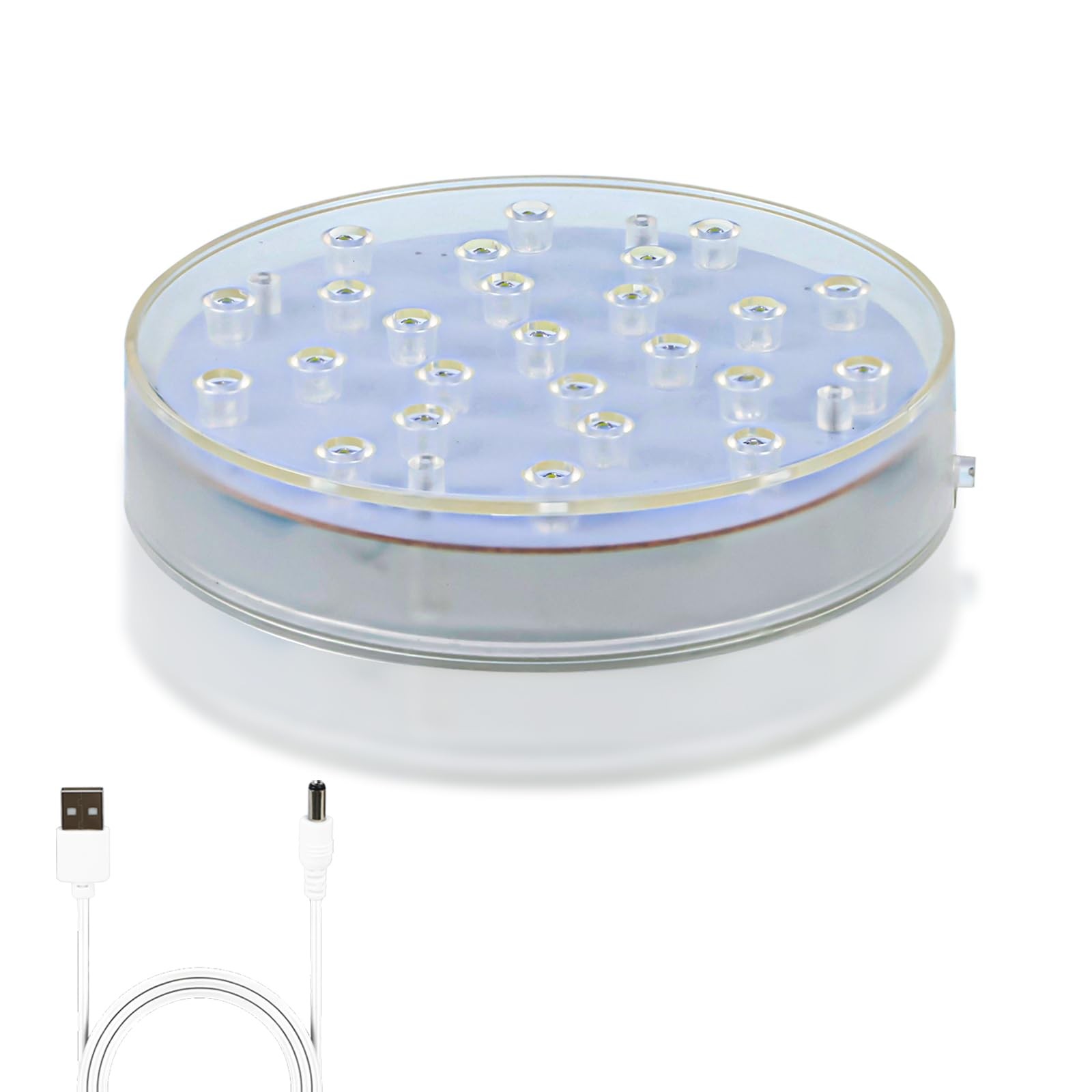Light Base 6 Inch Round Pedestal Display Stand for Home Decoration