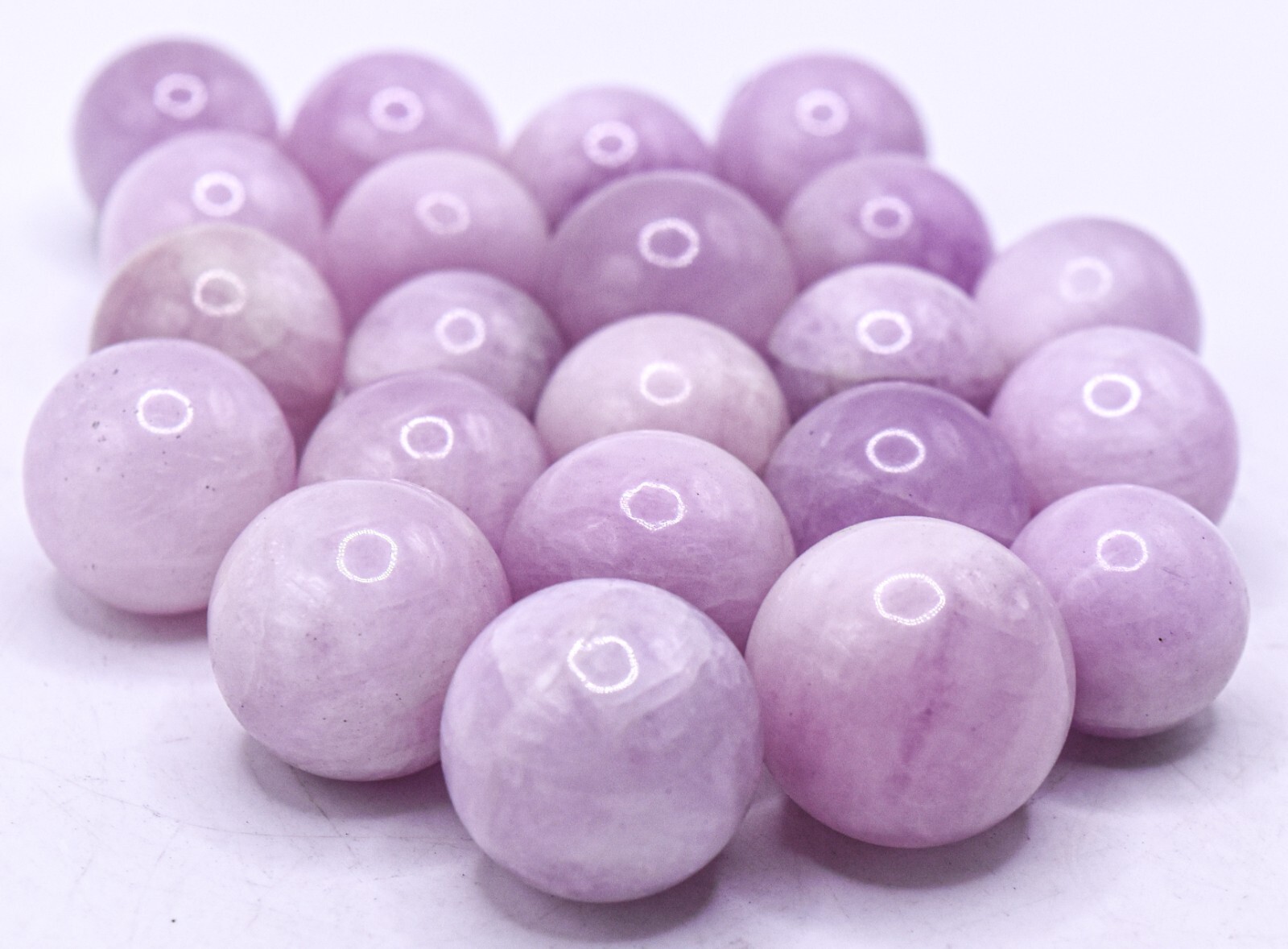 1PC 17mm Lavender Pink Kunzite Sphere Spodumene Crystal Mineral Ball Afghanistan