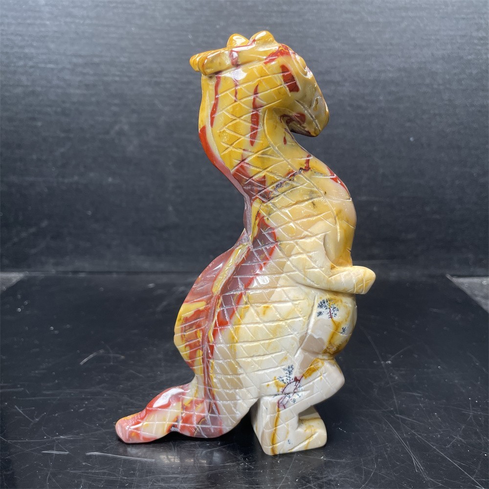0.9LB 5.5″ Natural Mookaite Jasper Dragon Crystal Quartz Carving Gift