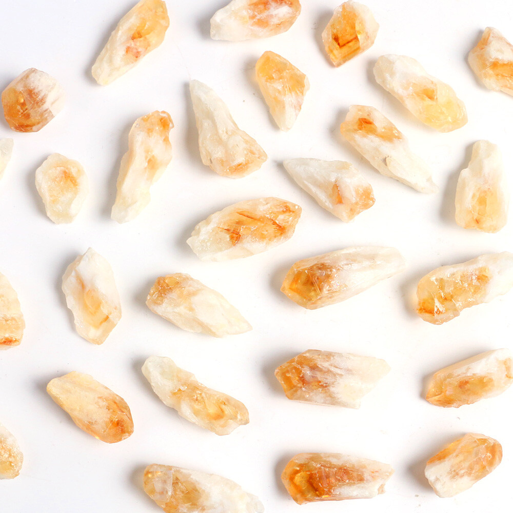 50g/100g Natural Brazil Citrine Stone Rough Rock Quartz Healing Reiki Crystal